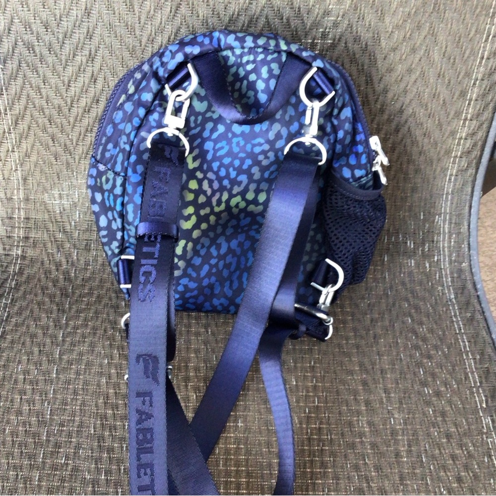 Fabletics Blue Leopard Nylon Mini Sport Backpack - Picture 2 of 7